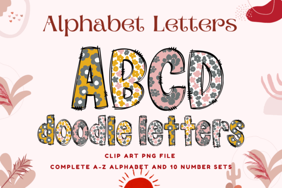 Download Retro Doodle Alphabet Vintage Letters_4 - Retro doodle Collection