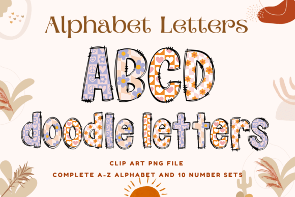 Download Retro Doodle Alphabet Vintage Letters_6 - Retro doodle Collection