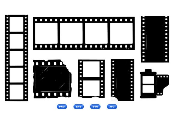 Download Vintage Film Strip Clipart Set - Film Collection