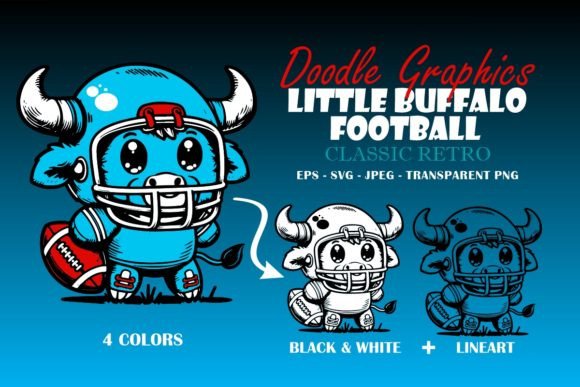 Download Puppy Power! Retro Doodle Football Set B - Retro doodle Collection