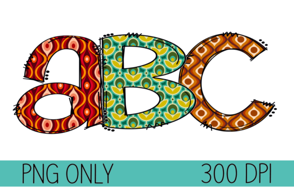 Download Retro Doodle Alphabet - Retro doodle Collection