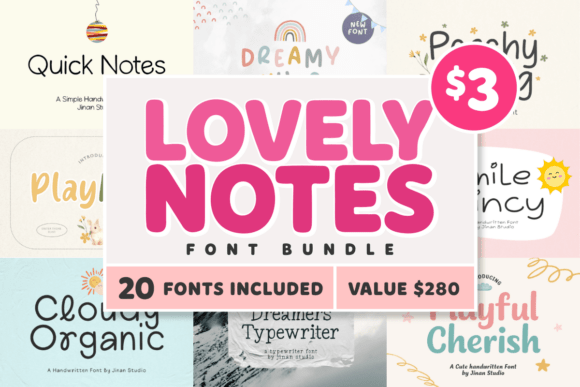 Download Lovely Notes Font Bundle - Lovely Collection